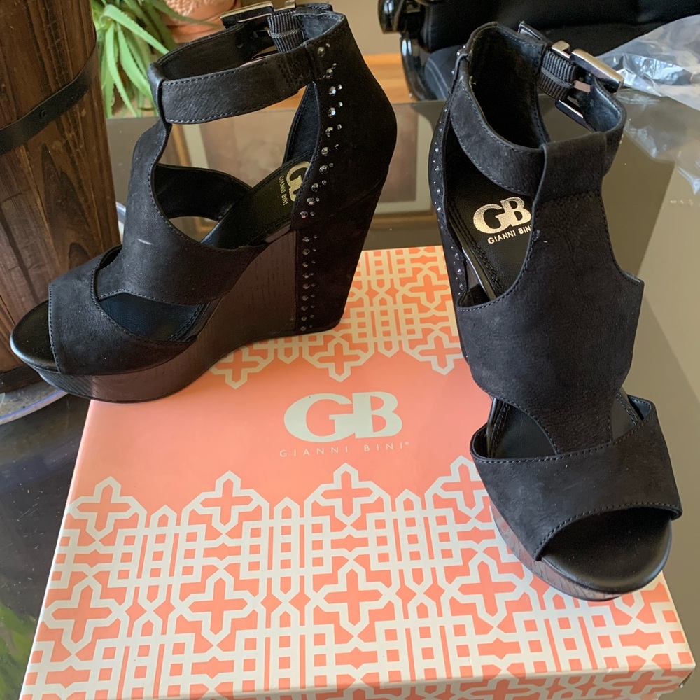 GIANNI BINI SANDALS WEDGES - Picture 3 of 6